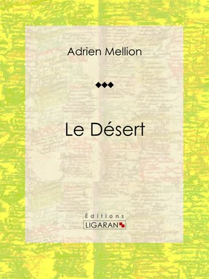 cover image of Le désert
